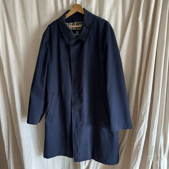 Aquascutum Navy Trench coat Size 48 - Picture 3 of 11